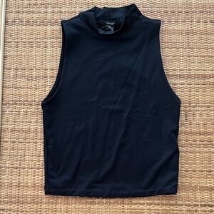 Forever 21 Black Sleeveless Mock Neck Top